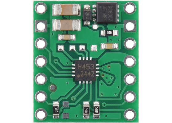 TB67H453FTG (QFN) Single Brushed DC Motor Driver Carrier, top view.