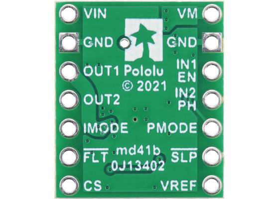 TB67H453FTG (QFN) Single Brushed DC Motor Driver Carrier, bottom view.