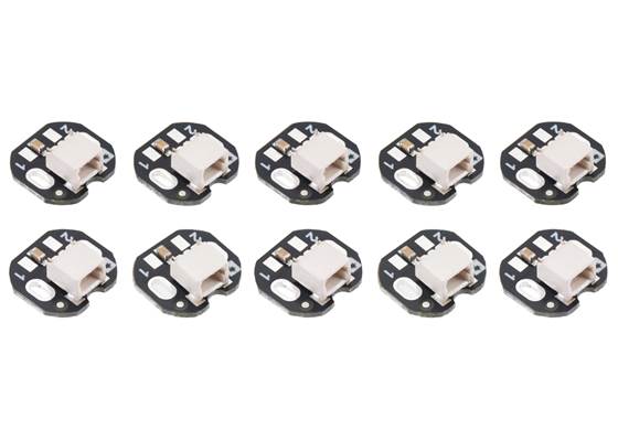 JST SH-Style Connector Board for Micro Metal Gearmotors, 2-Pin, Side-Entry (10-Pack).