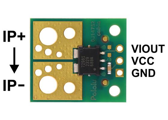 ACS72981 Current Sensor Compact Carrier pinout.