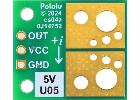 ACS72981LLRATR-050U5 Current Sensor Compact Carrier 0A to 50A, 5V, bottom view.
