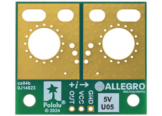 ACS72981LLRATR-050U5 Current Sensor Large Carrier 0A to 50A, 5V, bottom view.