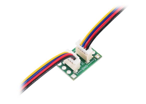 Pololu I²C Isolator with Connectors, ISO1640, connected with 4-pin JST SH-style cables (not included).