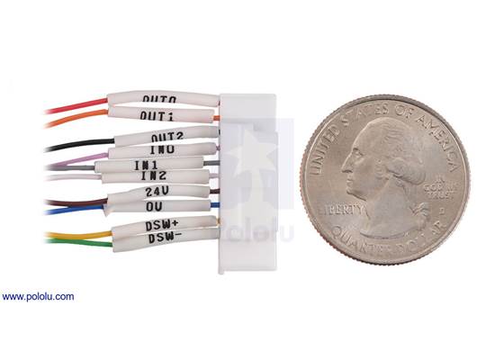Close-up of the RobustMotion RM-EGB Series 24VDC Compact Finger Gripper connector.