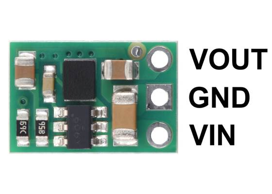 Pinout of the Step-Down Voltage Regulator D45V5Fx.