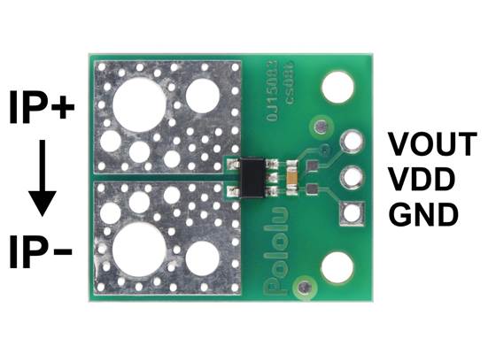 ACS3704x Current Sensor Compact Carrier pinout.