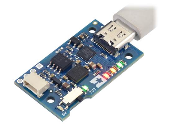 Pololu Isolated USB-to-I²C Adapter with Isolated Power with the target voltage set to 3.3V.