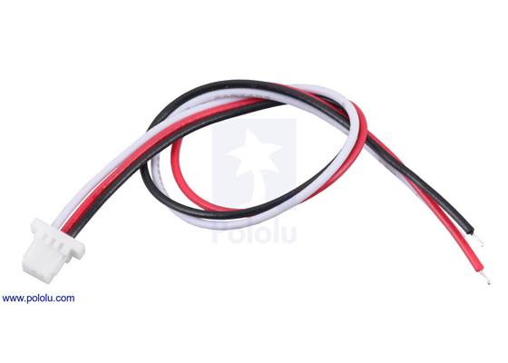 JST SH-Style Cable, 3-Pin, Single-Ended Female, 12cm.