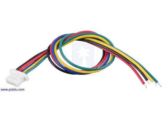 JST SH-Style Cable, 5-Pin, Single-Ended Female, 12cm.