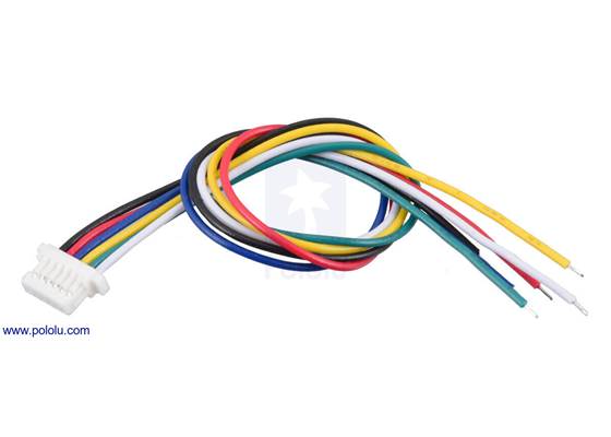 JST SH-Style Cable, 6-Pin, Single-Ended Female, 12cm.