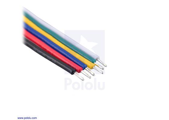 Unterminated ends of the single-ended 6-pin JST SH-Style Cable.