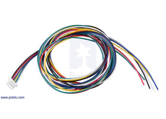 JST SH-Style Cable, 6-Pin, Single-Ended Female, 75cm.