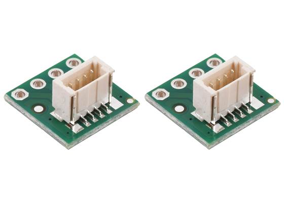 Breakout for JST SH-Style Connector, 4-Pin Male Top-Entry (2-Pack).