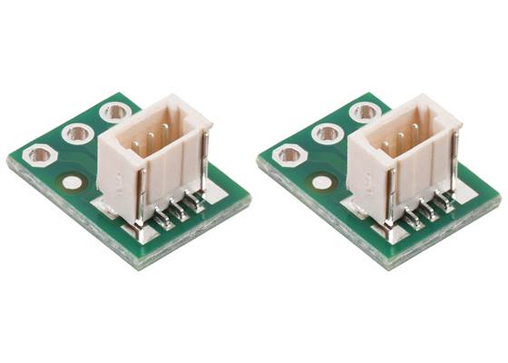 Breakout for JST SH-Style Connector, 3-Pin Male Top-Entry (2-Pack).