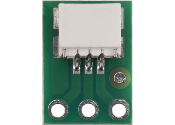 Breakout for JST SH-Style Connector, 3-Pin Male Side-Entry.