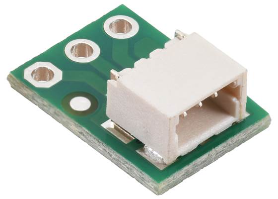 Breakout for JST SH-Style Connector, 3-Pin Male Side-Entry. (1)