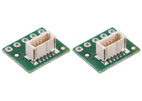 Breakout for JST SH-Style Connector, 5-Pin Male Top-Entry (2-Pack).