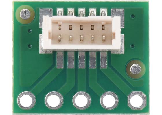 Breakout for JST SH-Style Connector, 5-Pin Male Top-Entry.