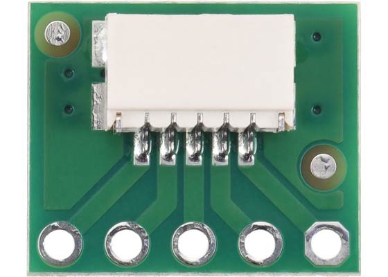 Breakout for JST SH-Style Connector, 5-Pin Male Side-Entry.