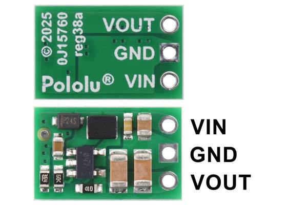 Step-Up Voltage Regulator U3V9Fx pinout.