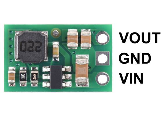 Pinout of the Step-Down Voltage Regulator D24V7Fx.