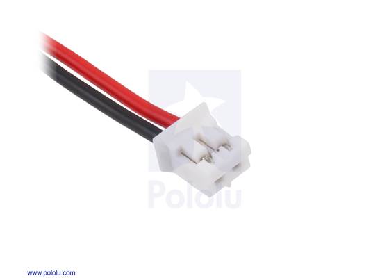 2-pin female JST PH-style connector.