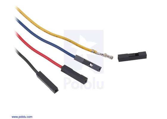 Crimped ends of the JST PH-Style Cable with 1×1-pin crimp connector housings added.