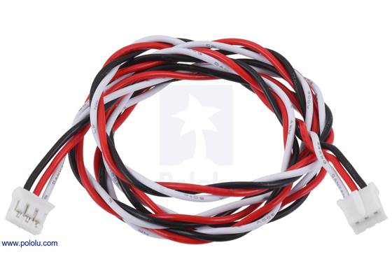 JST PH-Style Cable, 3-Pin, Female-Female, 63cm.