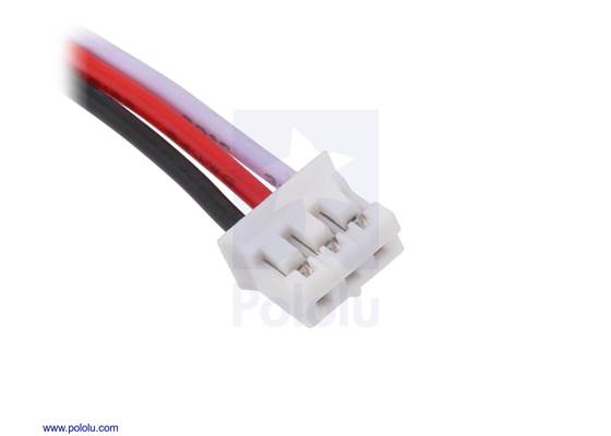 3-pin female JST PH-style connector.