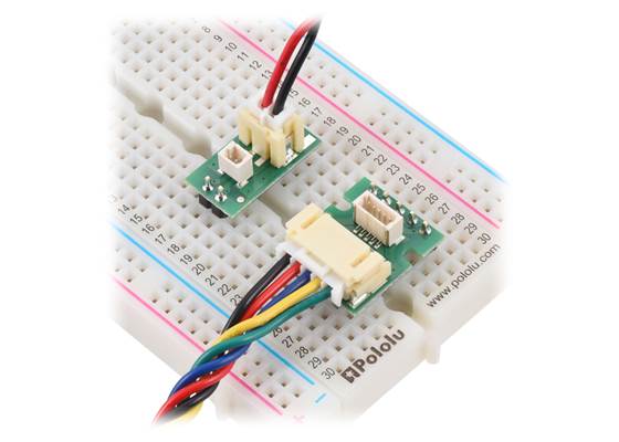 Breakout boards for JST PH-style connectors in a breadboard.