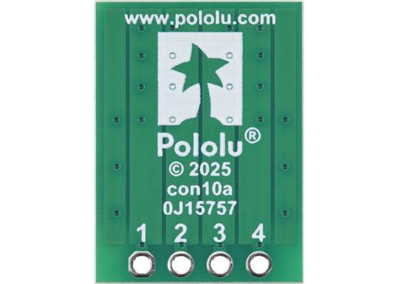Breakout for JST PH-Style Connector, 4-Pin, bottom view.
