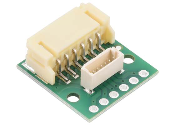 Breakout for JST PH-Style Connector, 6-Pin Male Side-Entry, with SH. (1)