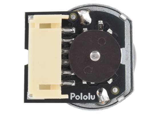 Magnetic Encoder with Side-Entry Connector assembled on a 20D mm Metal Gearmotor with Extended Motor Shaft.