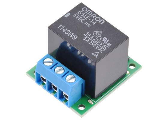 Pololu Basic SPDT Relay Carrier with 5VDC Relay, Terminal Blocks, and JST SH-Style Top-Entry Connector. (1)
