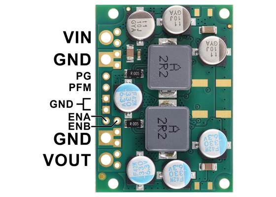 Pinout of the Step-Down Voltage Regulator D42V110Fx.