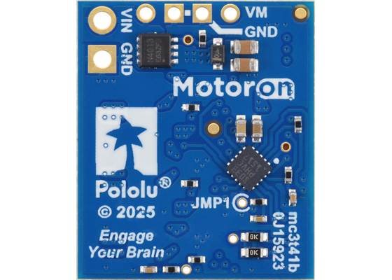 Motoron M3T453 Triple I²C Motor Controller with JST SH-Style Connectors, bottom view.