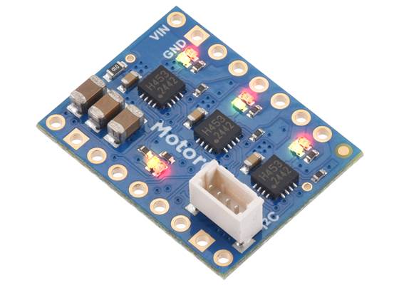 Motoron M3T453 Triple I²C Motor Controller with 0.1″-Pitch Through-Holes.