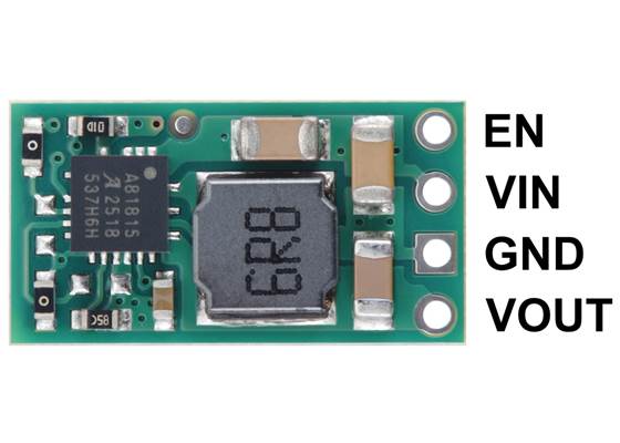 Pinout of the APM81815 Step-Down Voltage Regulator Carrier.