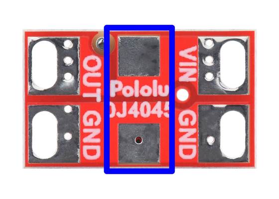 There are pads for adding an optional SMB-size transient voltage suppressor (TVS) across VIN and GND on the bottom of the Pololu Reverse Voltage Protector, 4-75V, 8A.