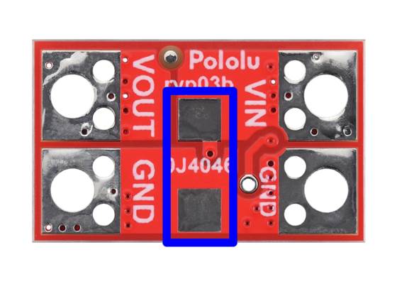 There are pads for adding an optional SMB-size transient voltage suppressor (TVS) across VIN and GND on the bottom of the Pololu Reverse Voltage Protector, 4-75V, 17A.