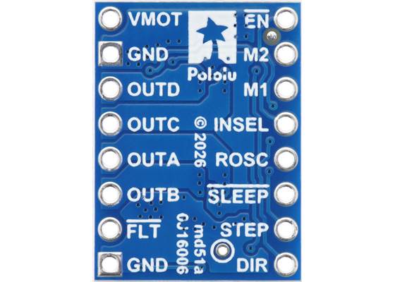 MP6603 Stepper Motor Driver Carrier, bottom view. (1)