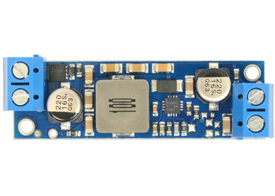 Pololu fixed step-up voltage regulator U3V50Fx, assembled with included terminal blocks. (1)