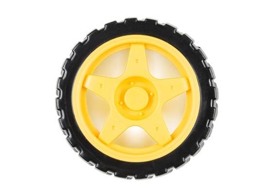 Wheel - 65mm (Rubber Tire, Pair) (2)