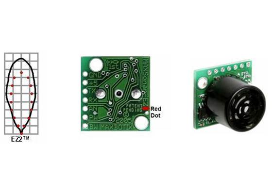 Maxbotics LV-MaxSonar-EZ2 sonar range finder.