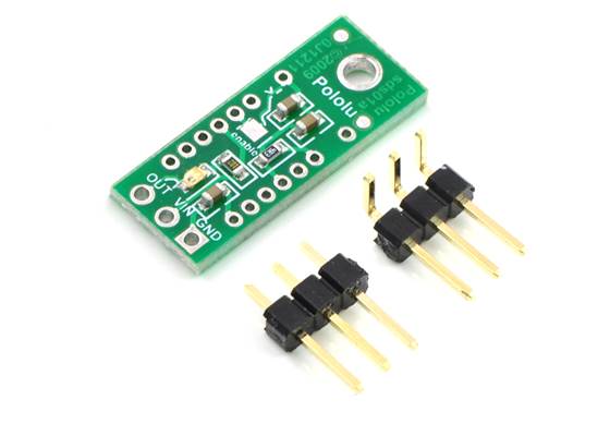 Pololu carrier for Sharp GP2Y0D815Z0F, GP2Y0D810Z0F, and GP2Y0D805Z0F sensors.