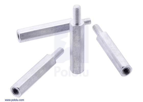 Aluminum Standoff for Raspberry Pi: 18.6mm Length, M2.5 Thread, M-F (4-Pack).