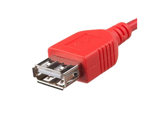 Pi Zero Micro-B to USB A socket - 5in (2)