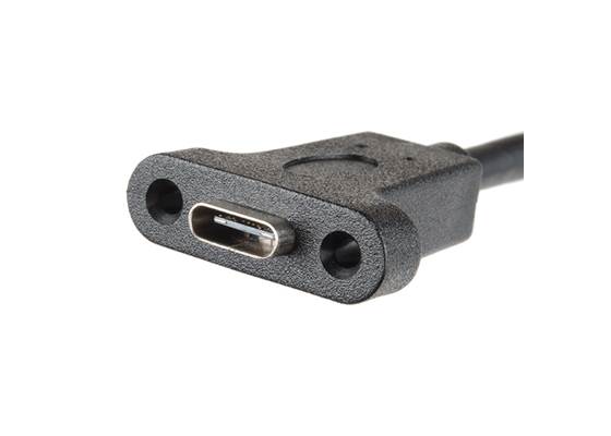 Panel Mount USB-C Extension Cable - 6" (2)