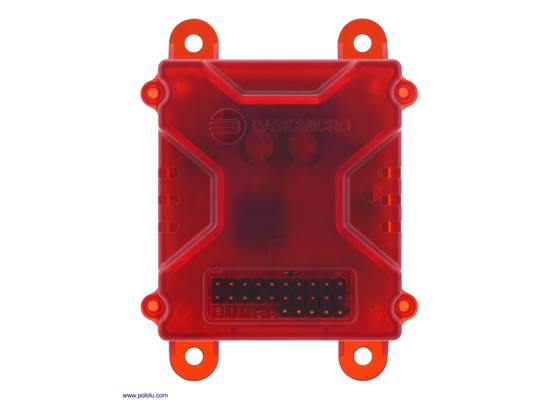 RoboClaw 2x7A Motor Controller (V6B) in included case, top view.