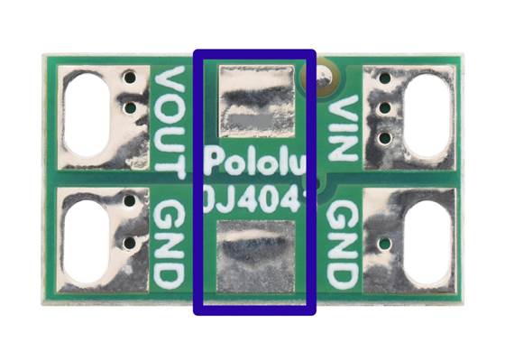 There are pads for adding an optional SMB-size transient voltage suppressor (TVS) across VIN and GND on the bottom of the Pololu 10A/12A Reverse Voltage Protectors.